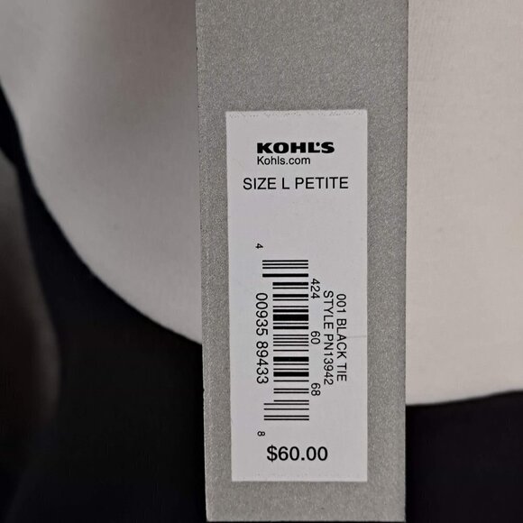 Apt 9 Size Petite Large Black/White Shift Dress Sleeveless Crew Neck NWT - Picture 9 of 13